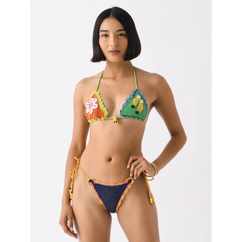 Its Now Cool Women’s The Crochet Tri Bikini Top