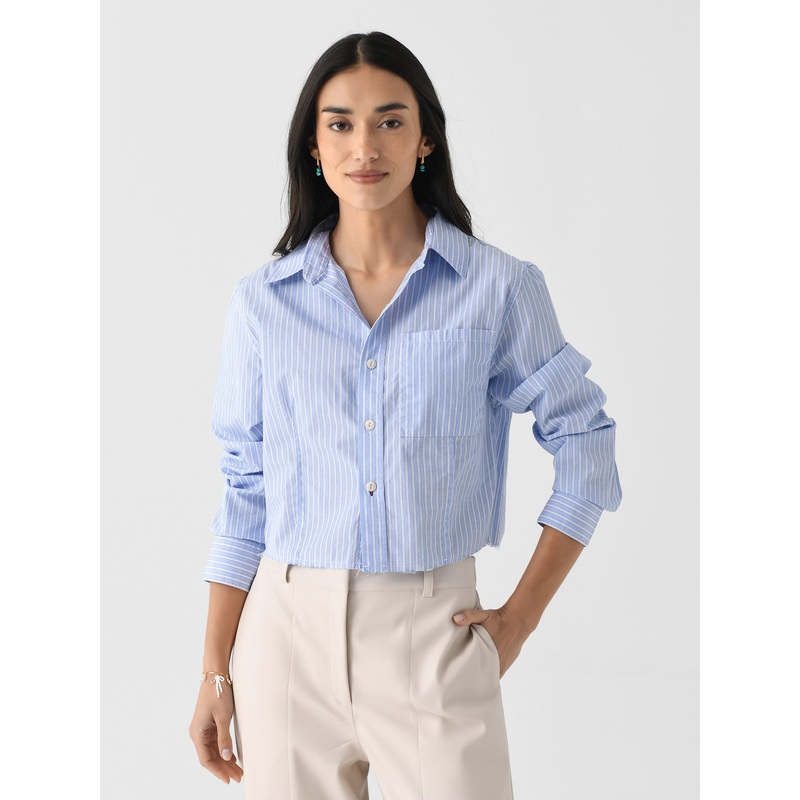AMO Women’s Selma Shirt|XS|S|M|L|BLUE MULTI STRIPE