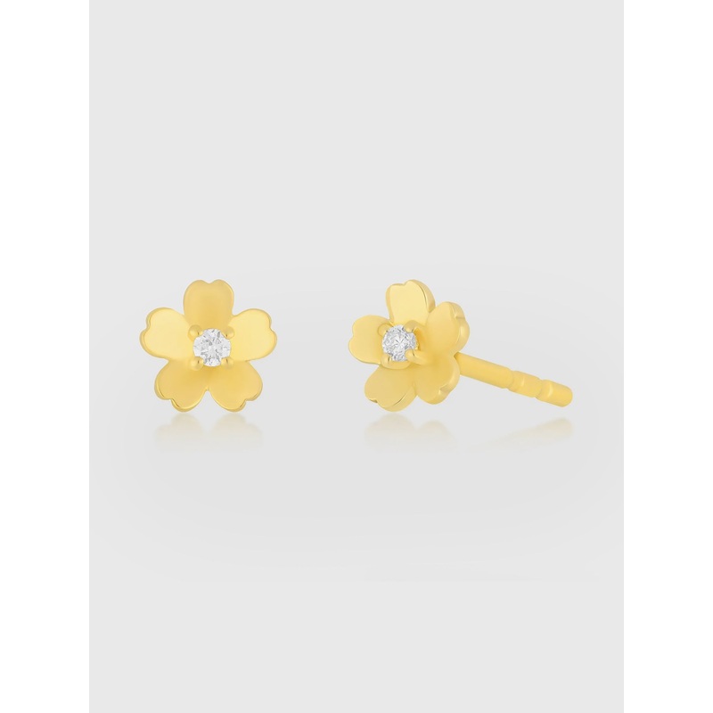 EF Collection Mini Cherry Blossom Stud Earrings