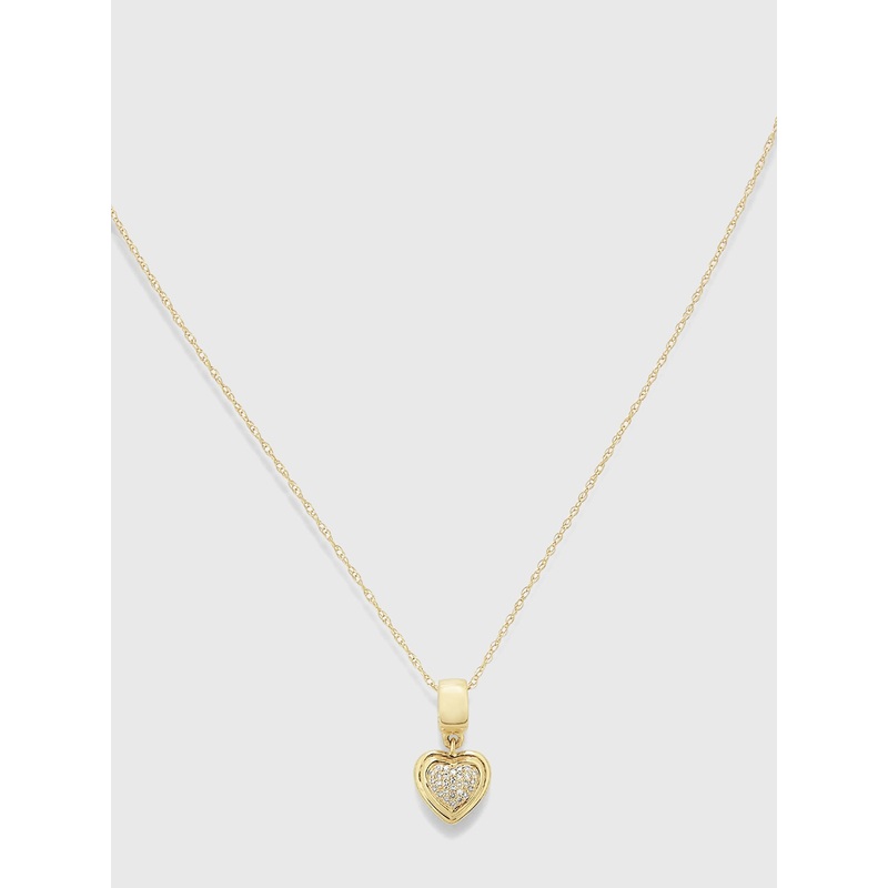 Stone And Strand Puffed Pav Heart Necklace