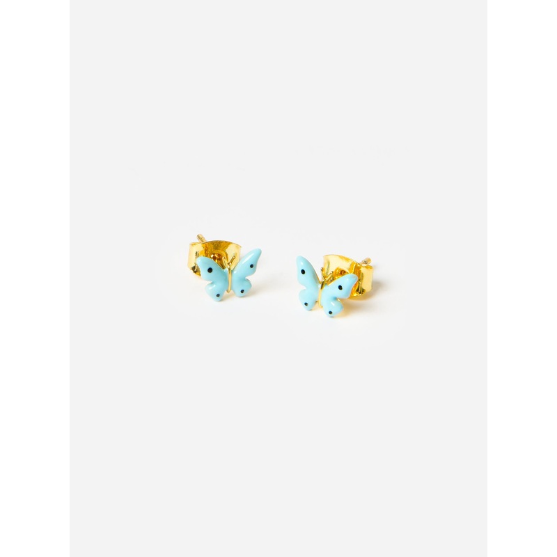 TAI Enamel Butterfly Stud Earrings