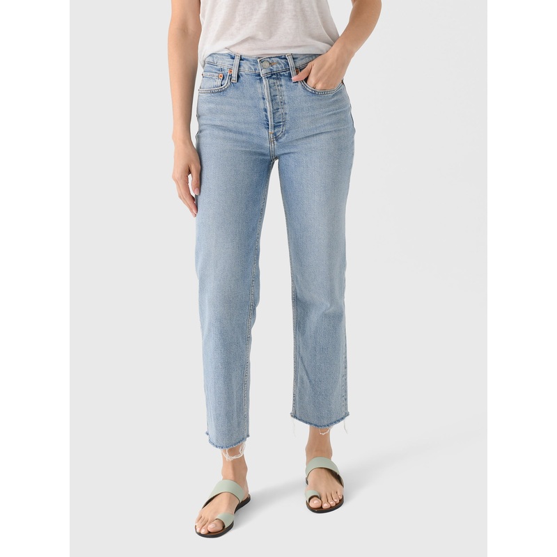 Re/Done Women’s High Rise Stove Pipe Jean