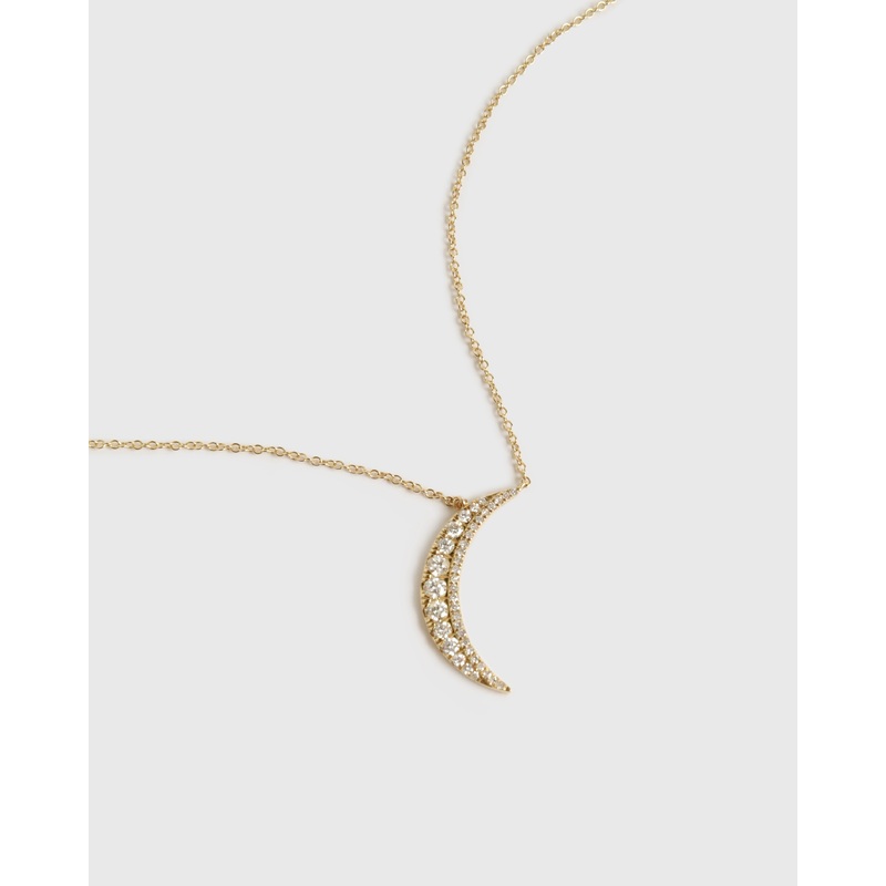 S. Bell Diamond Crescent Necklace