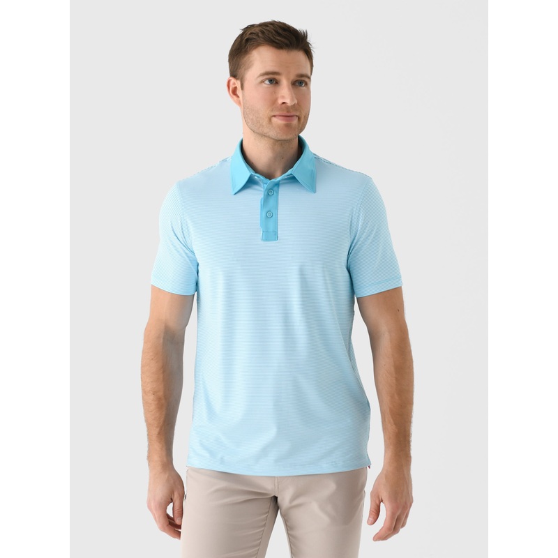 G/FORE Men’s Feeder Stripe Fine Tech Jersey Polo