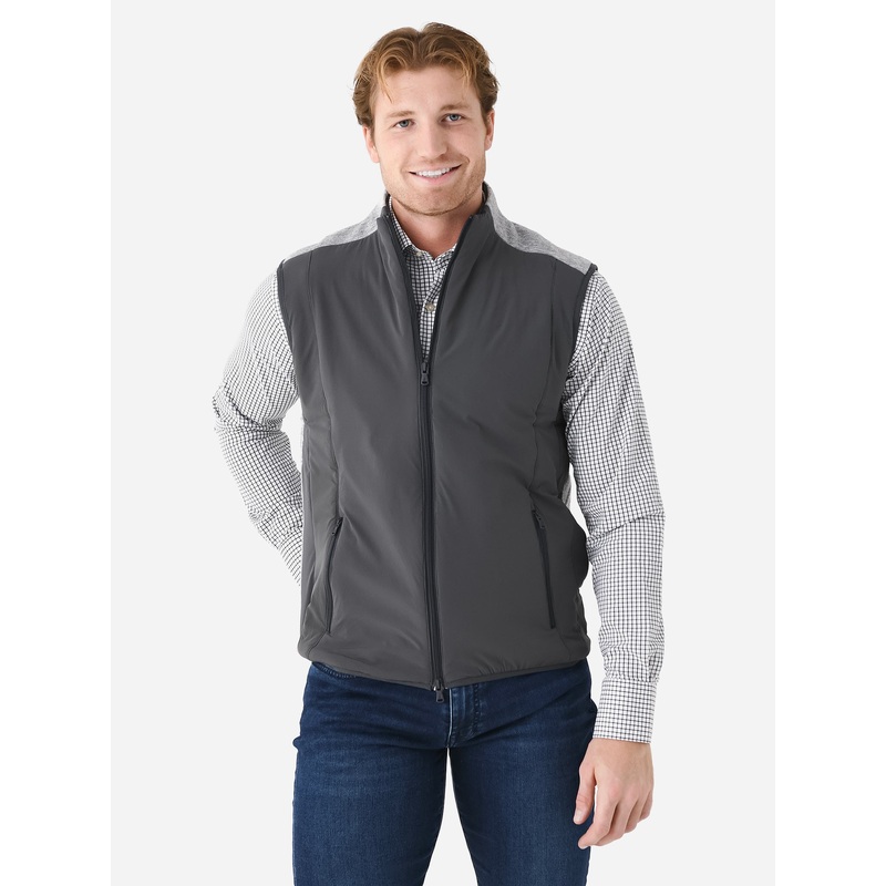 Johnnie-O Men’s Swayne Vest|M|CHARCOAL
