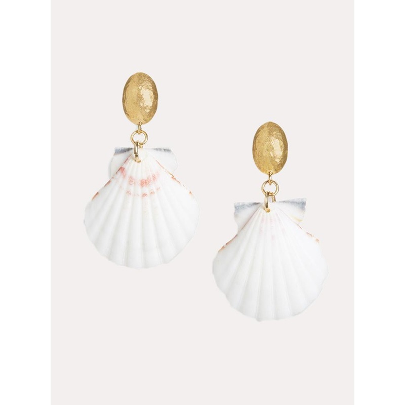 Neely Phelan Scallop Shell Drop Earrings