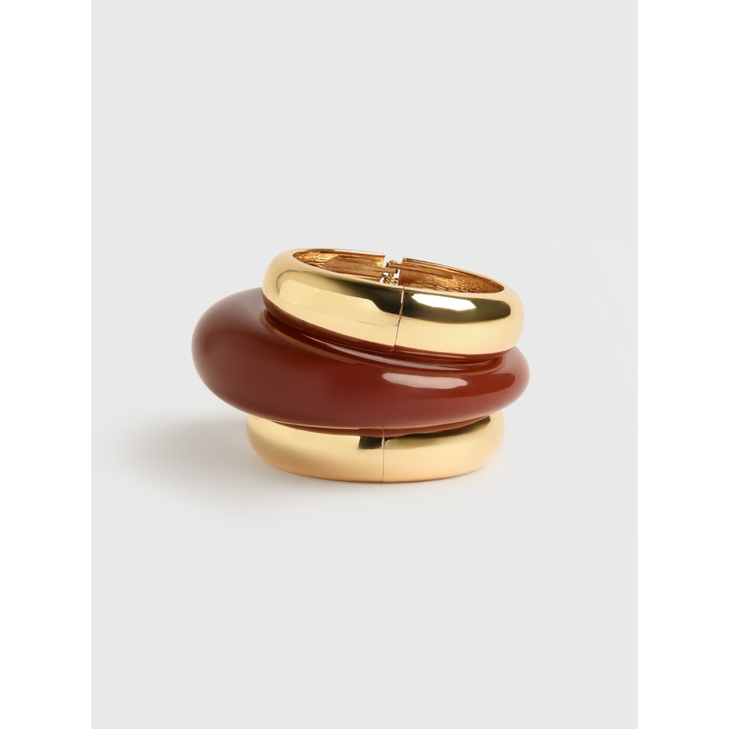 Shashi Bangle Bracelet Set|O/S|GOLD/AMBER