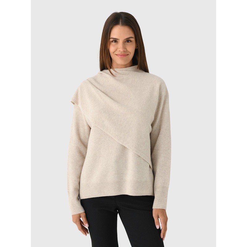 Vince Women’s Draped Sweater|XS|S|M|L|HEATHER DOVE OAT