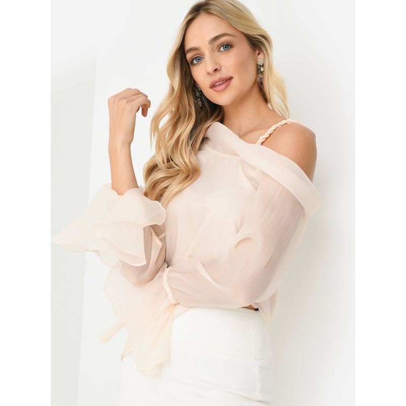 AJE Women’s Edith Draped Top|US 2/AUS 6|US 6/AUS 10|CHAMPAGNE CREAM