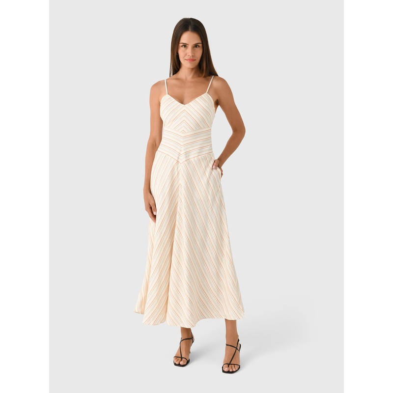 Anna Quan Women’s Nara Dress|US0/AU4|US2/AU6|US4/AU8|US6/AU10|US8/AU12|US10/AU14|RUSSET STRIPE