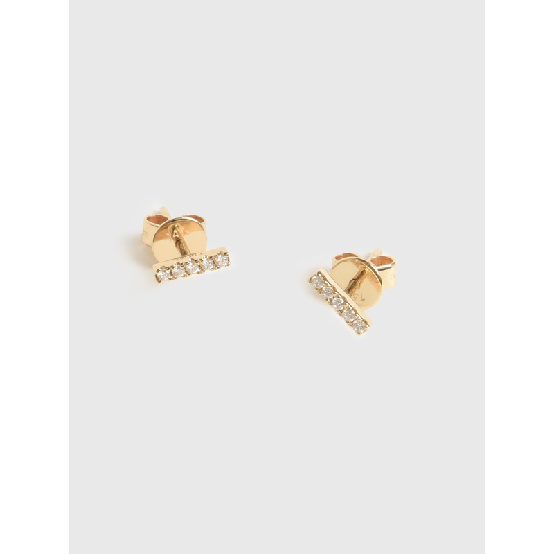 Francie B. Diamond Bar Stud Earrings