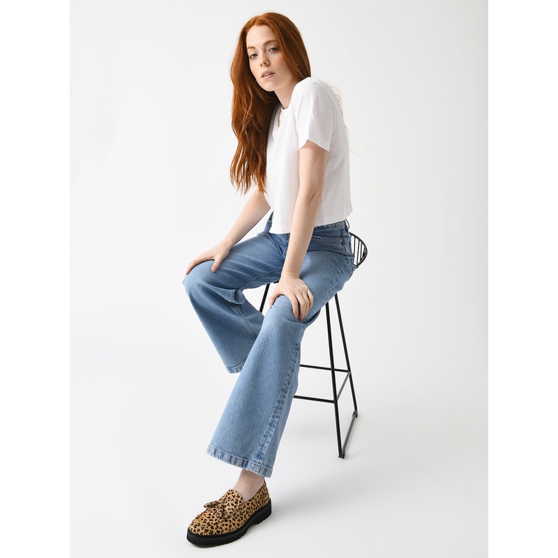 Outland Denim Women’s Mia Mid Wide Leg Jean