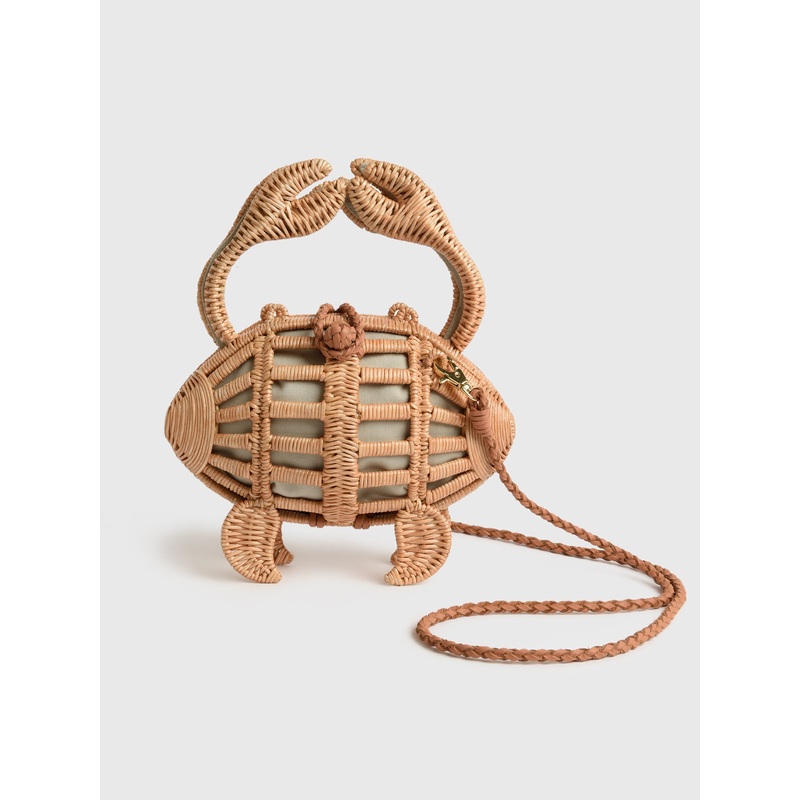 Aranaz Crab Wicker Handbag|O/S|NATURAL