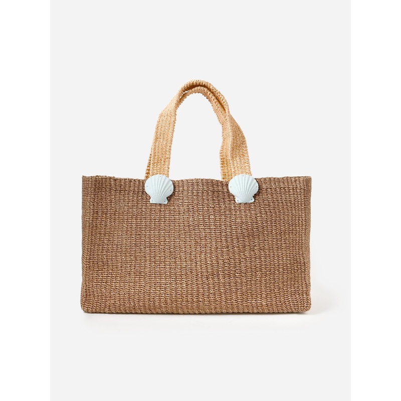 Aranaz Scallop Tote Bag|O/S|BROWN/COOL BLUE/MELON
