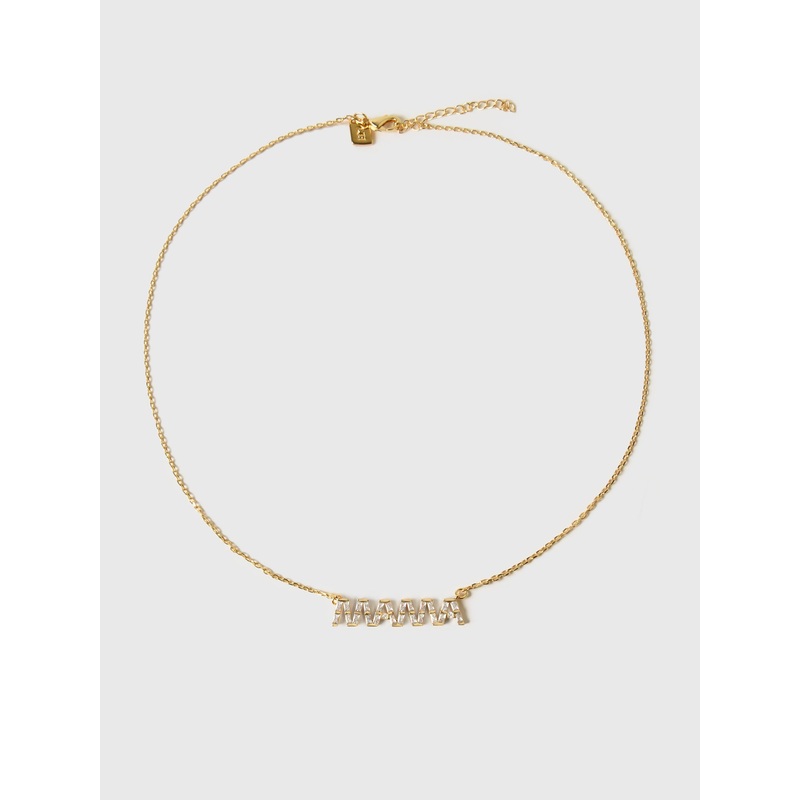 Crystal Haze Baguette Name Necklace