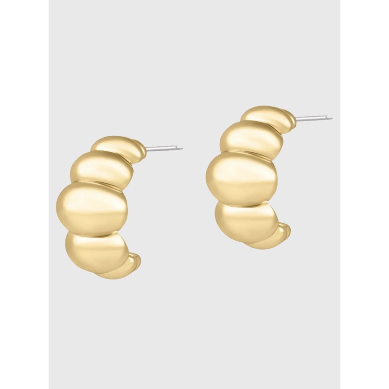 Electric Picks Puff Earrings|O/S|GOLD