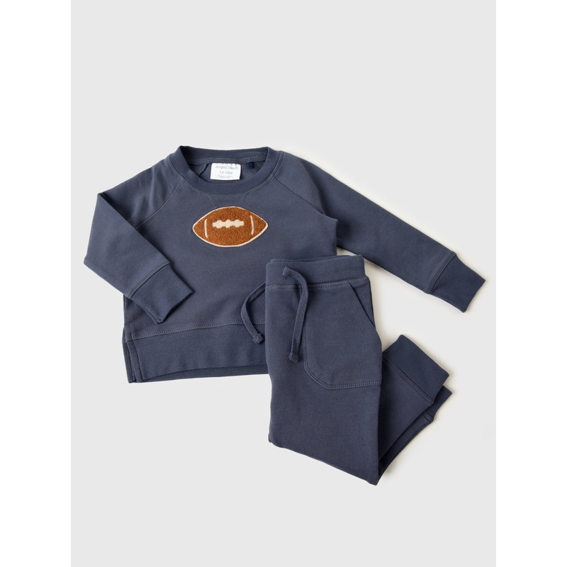 Angel Dear Boys’ Footballs Raglan Sweatshirt + Jogger Set