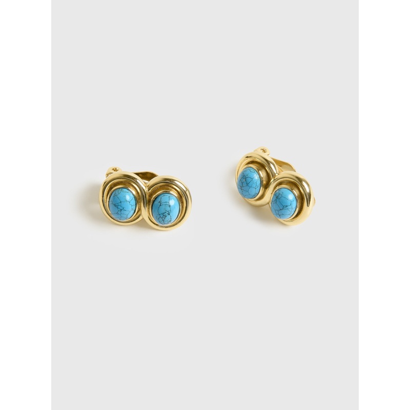 Valere Light Earrings|O/S|GOLD/TURQUOISE