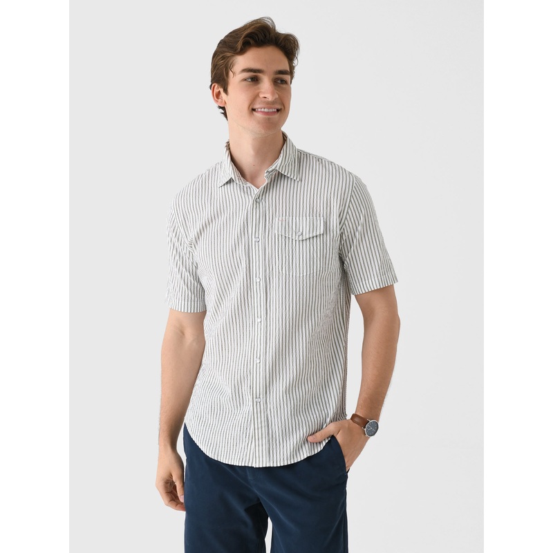 Criquet Men’s Seersucker Pearl Snap Shirt
