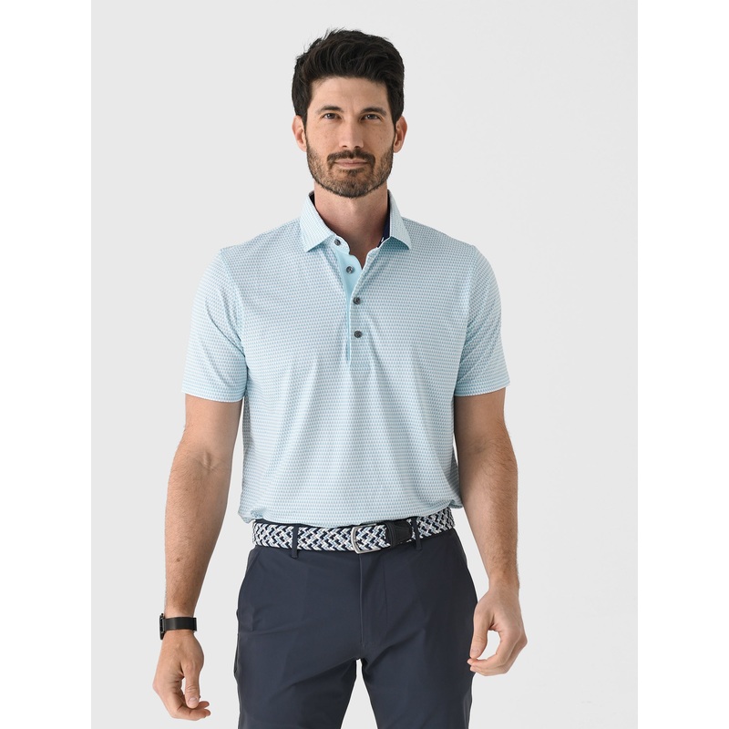 Greyson Men’s Arrowhead Polo|S|M|L|XL|XXL|MALTESE BLUE|TOPAZ