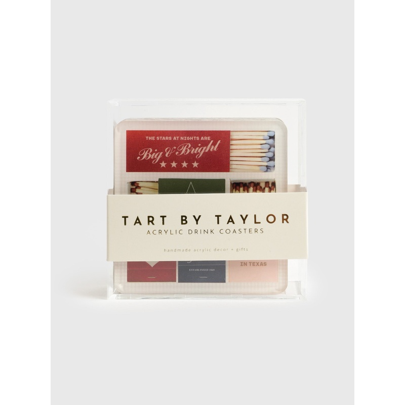 Tart By Taylor Matchbook Set of 4 Coasters