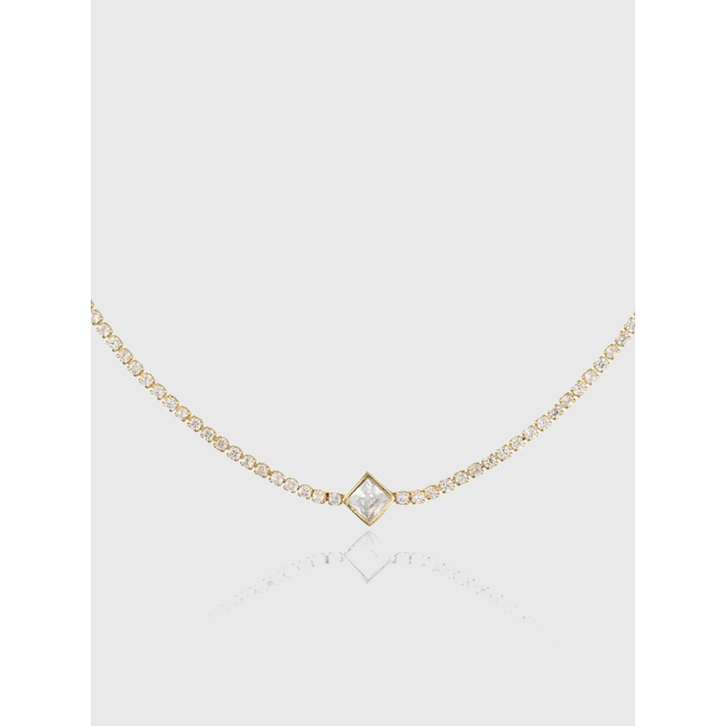 Alexa Leigh Diamond Shaped Tennis Necklace