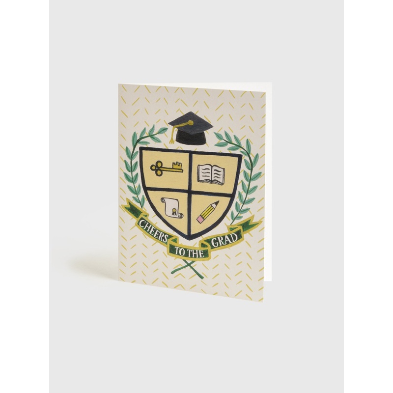 Forage Paper Co Grad Card|O/S|GRADUATION GLOBE|GRAD COST OF ARMS
