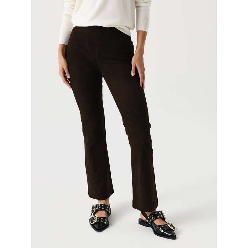 SPRWMN Women’s Suede Ankle Flare Legging