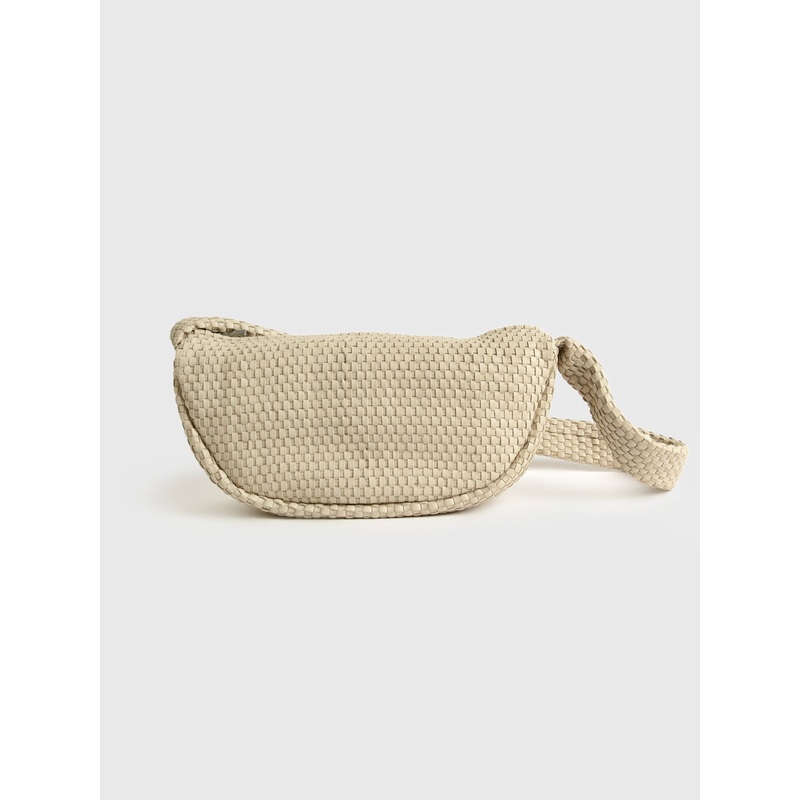 St. Agni Lattice Weave Crescent Bag