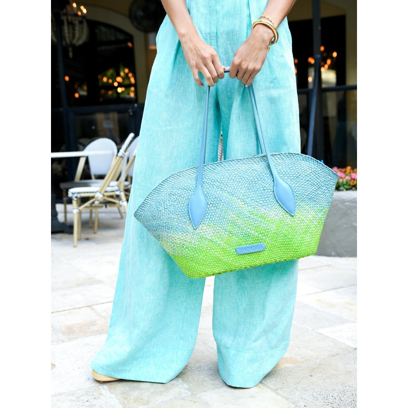 THEMOIRe Flor Straw Degrade Tote