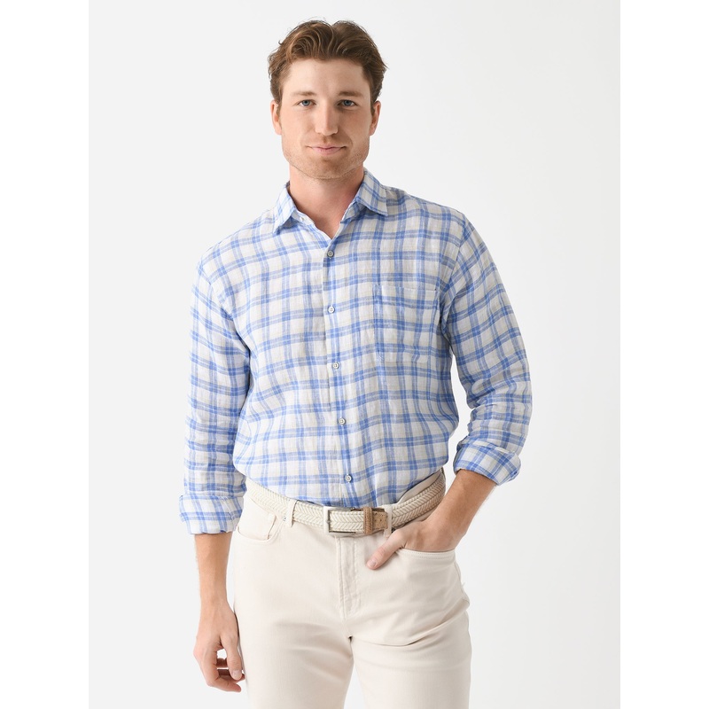 Peter Millar Crown Men’s Edisto Linen Sport Shirt
