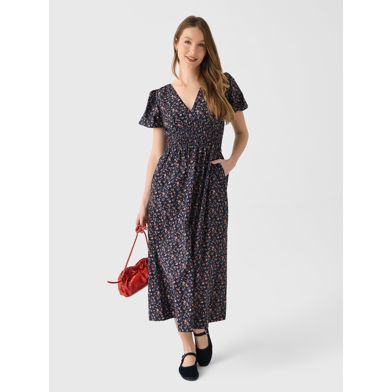 Trovata Women’s Sonia Dress|XS|S|M|L|NAVY ROSETTE