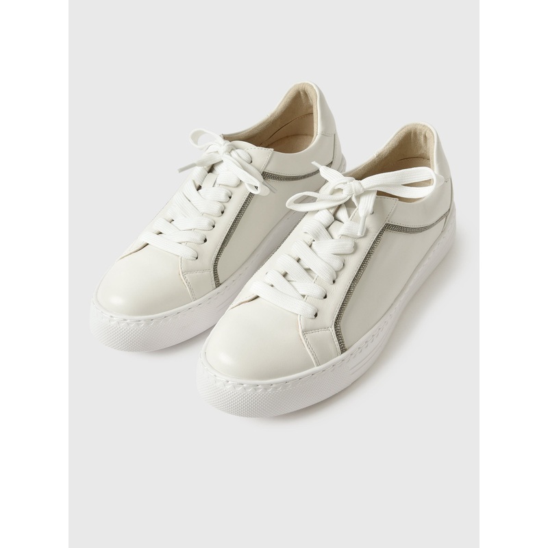 Vaneli Women’s Yamma Sneaker|6|6.5|7|7.5|8|8.5|9|9.5|10|11|WHITE NAPPA/CHAINS