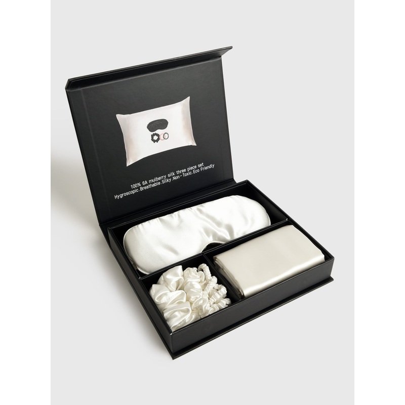 Voyage Et Cie Silk Sleep Set|O/S|WHITE