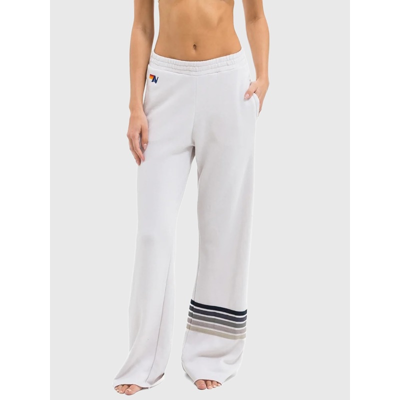 Aviator Nation Women’s Rugby Stitch Wide Leg Pocket Sweatpant