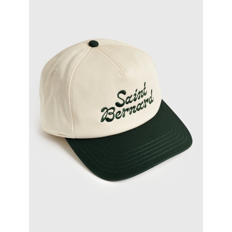 Colorblock Wordmark Hat|O/S|IVORY/DARK GREEN|IVORY/NAVY