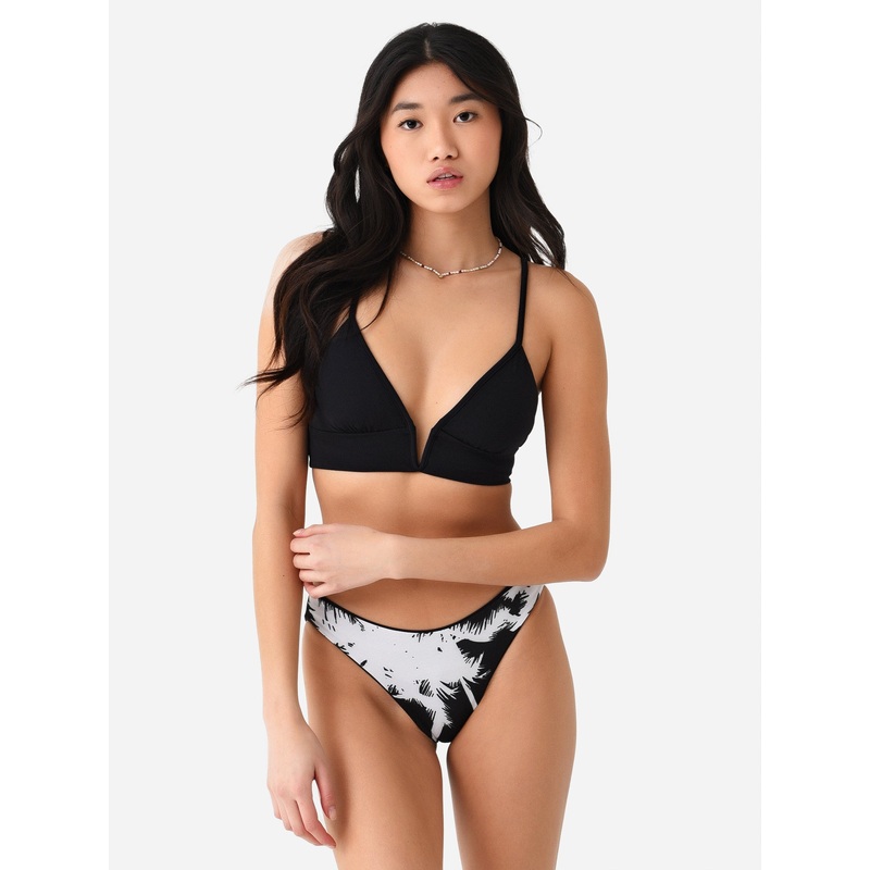 Maaji Women’s Jade Black Parade Long Line Triangle Bikini Top