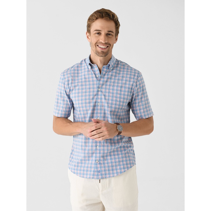 Johnnie-O Men’s Dane Short Sleeve Performance Button-Down Shirt