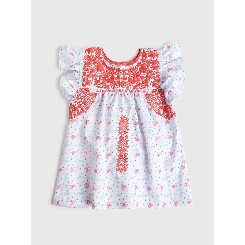 Six Honeybees Girls’ Flutter Sleeve Puebla Top