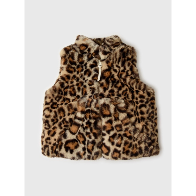 Widgeon Girls’ Zip Front Vest|2|3|4|5|6|7|8|10|12|GOLDEN LEOPARD