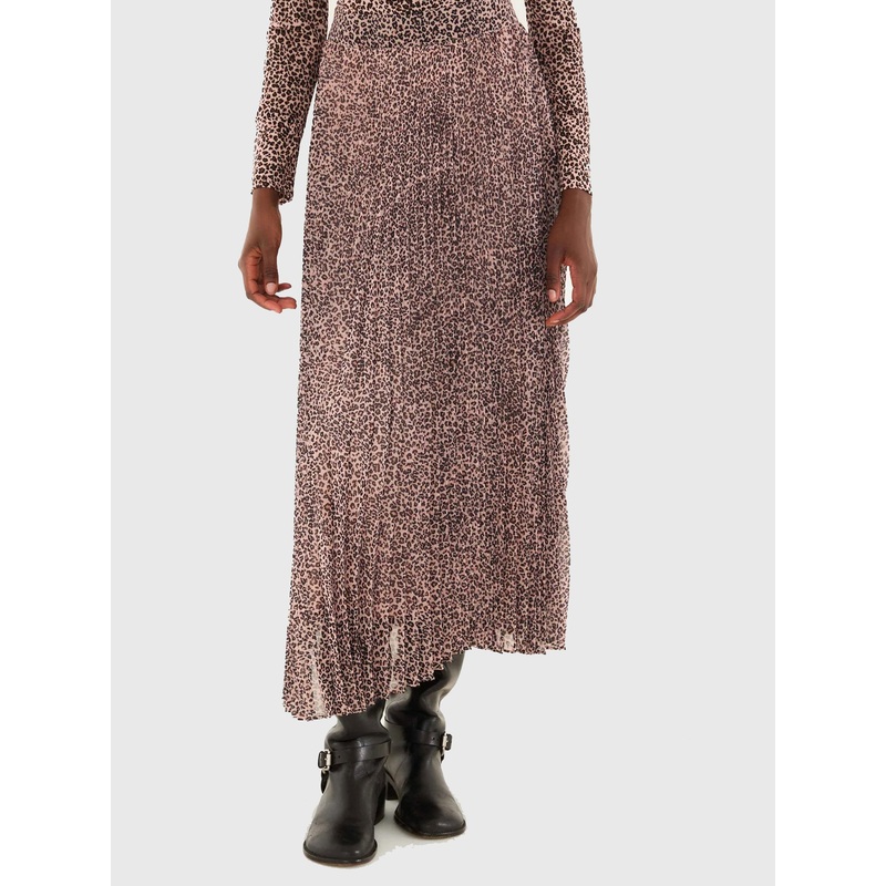 Farm Rio Women’s Baby Leopard Pleated Maxi Skirt