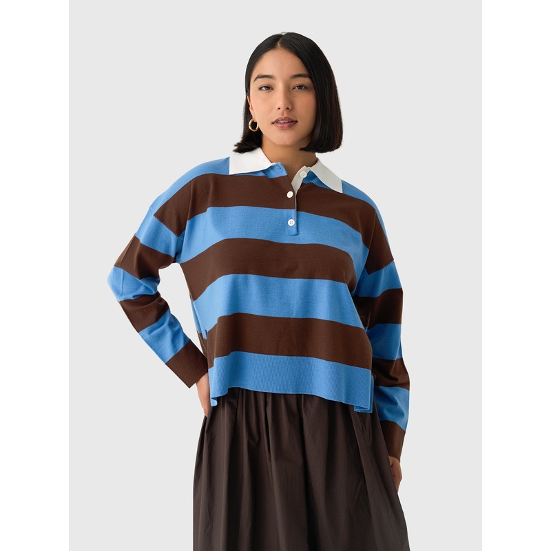 Simkhai Women’s Carson Rugby Polo Sweater