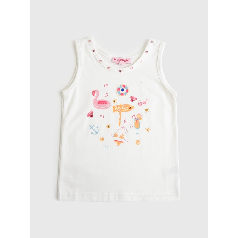 Haven Girl Girls’ Beach Tank|2|3|4|5|6|7|8|10|WHITE