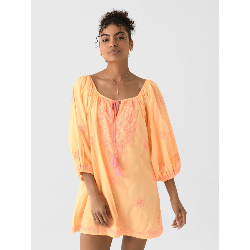 Juliet Dunn Women’s Boho Embroidered Cover-Up