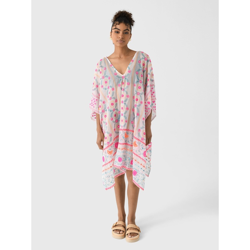 Juliet Dunn Women’s Boho Printed Poncho