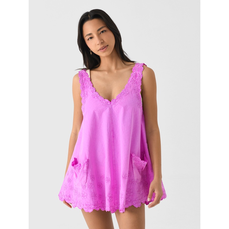 Juliet Dunn Women’s Low Back Embroidered Dress