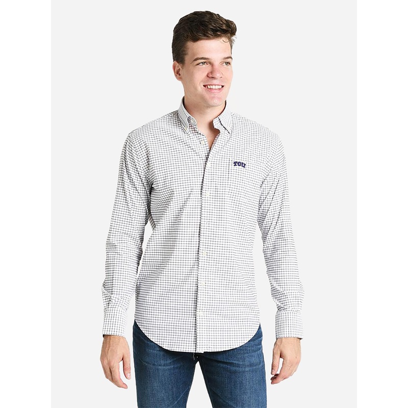Peter Millar Collegiate Men’s Stretch Tattersall Woven Sport Shirt