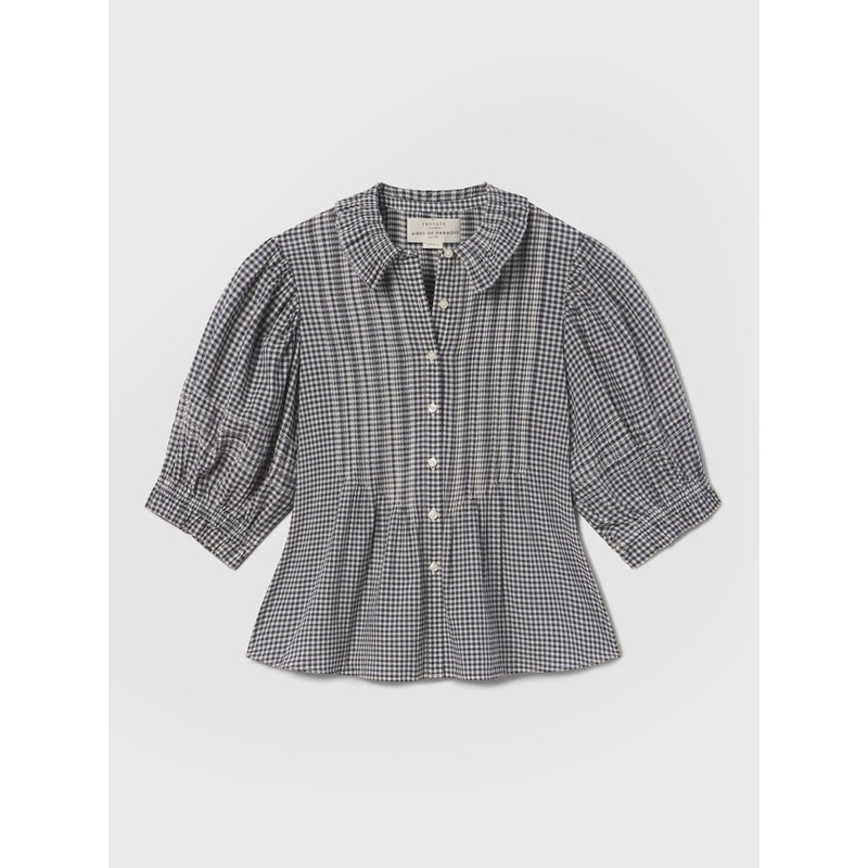 Trovata Women’s Jess Blouse|XS|S|M|L|INKWELL GINGHAM