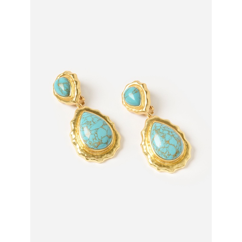 Valere Paulina Earrings|O/S|GOLDEN TURQUOISE