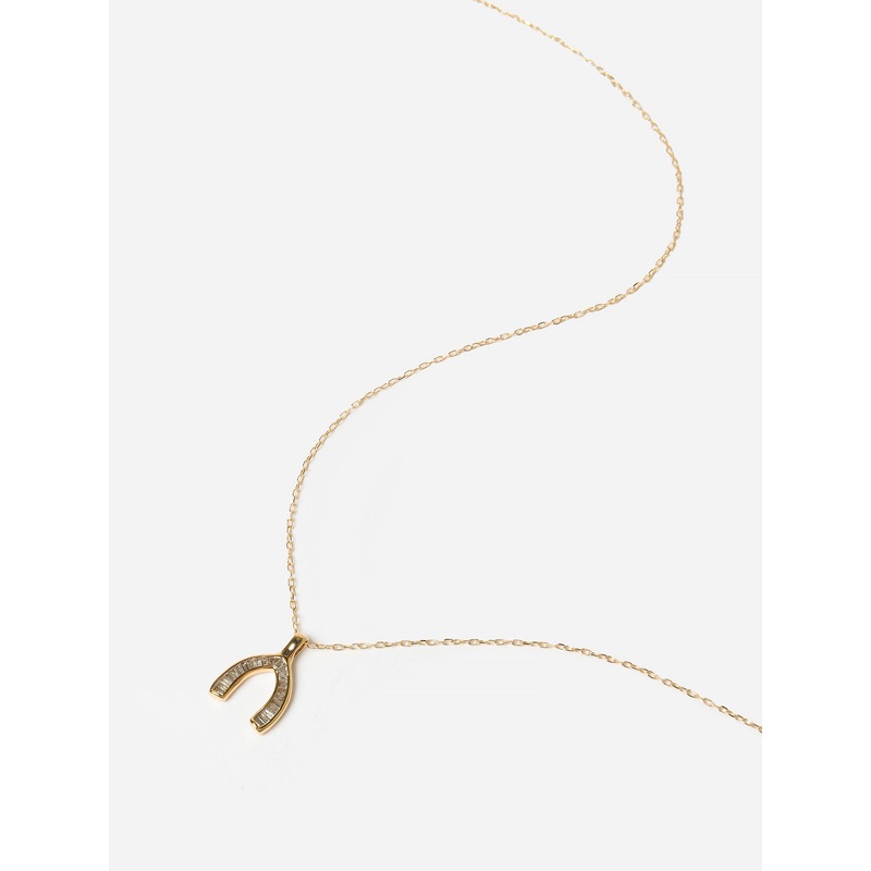 Adina Reyter Women’s Baguette Wishbone Necklace